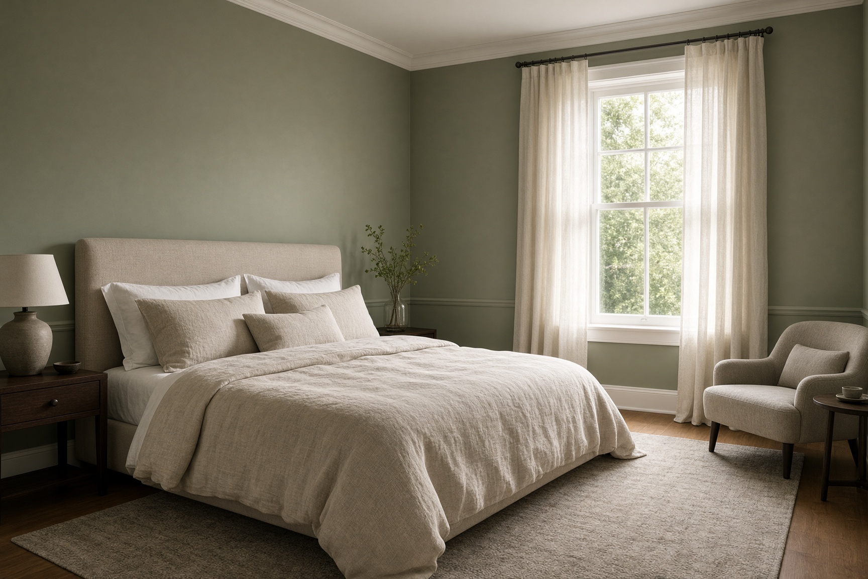 Chambre résidentielle fraîchement peinte