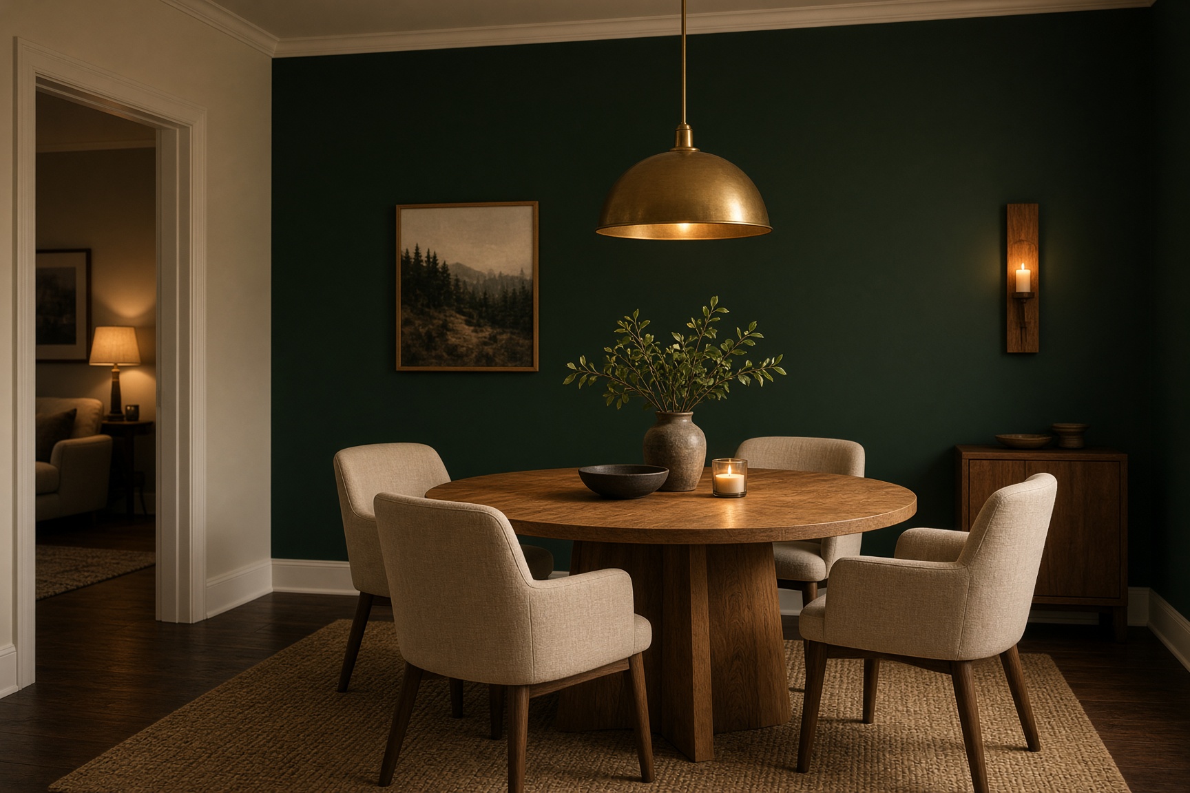 Salle à manger, mur accent