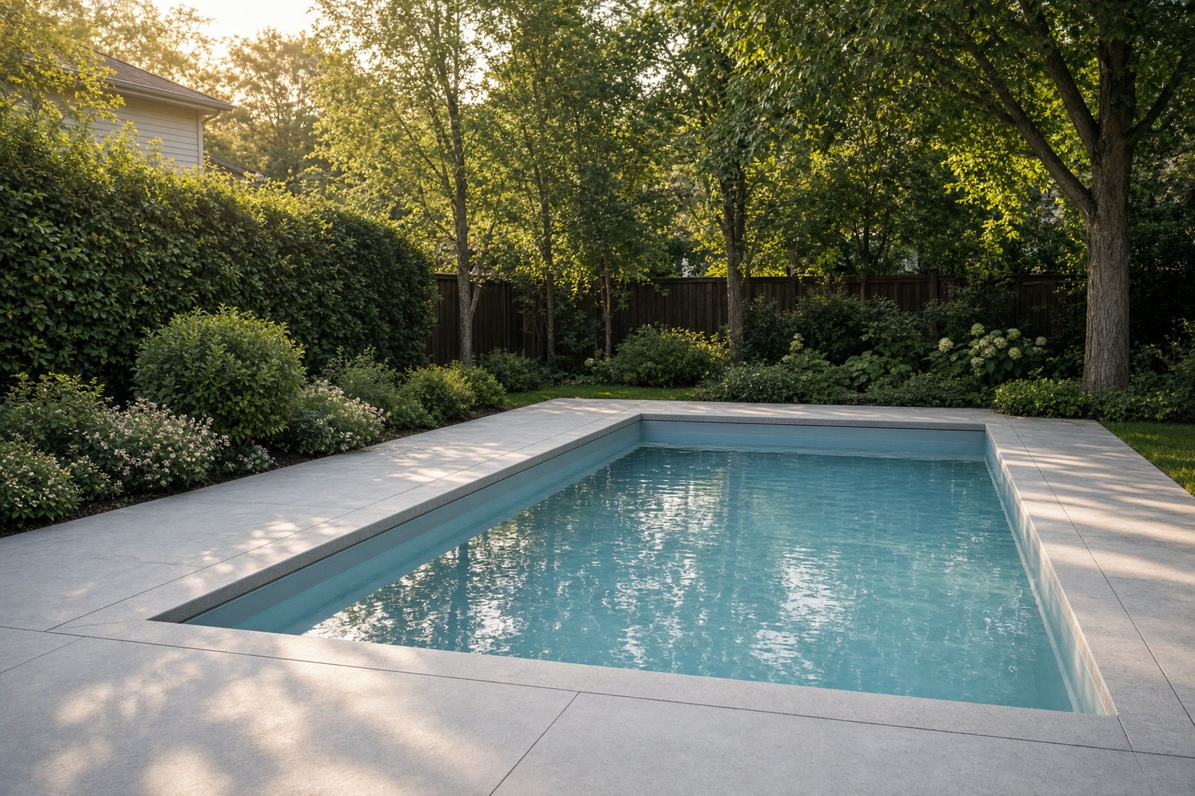 Piscine résidentielle avec peinture époxy